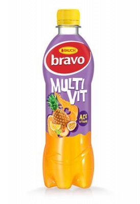 Gyümölcsital, 12%, 0,5 l, RAUCH "Bravo", multivitamin